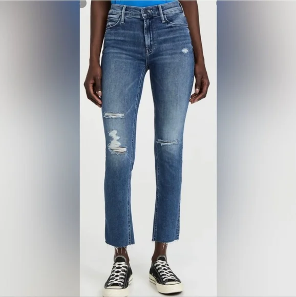 MOTHER The Dazzler Mid Rise Ankle Straight Jeans in Weekend Warrior size 26 - Picture 4 of 10